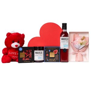 Cukormentes Romantika ajándékcsomag piros szív alakú díszdobozban