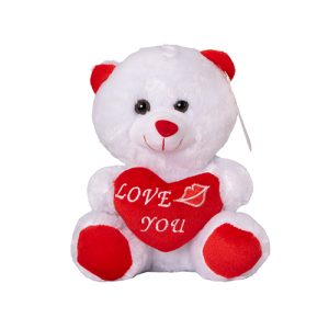 Love You plüssmaci 20 cm piros szívvel