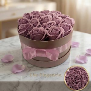 Lila Elegancia Rózsabox