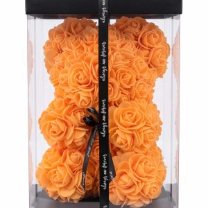 Narancssárga Rózsa Maci - 25cm